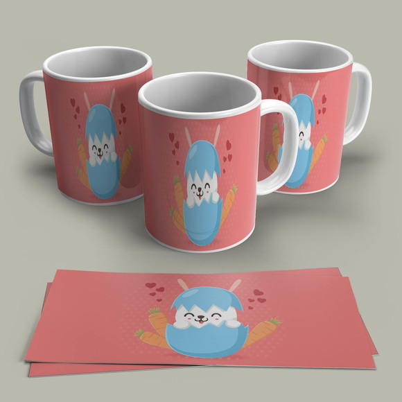 Caneca de Porcelana Páscoa