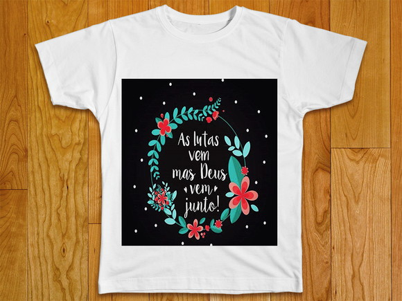 Camiseta As Lutas Vem Mas Deus Vem Junto