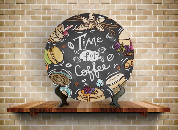 Prato Decorativo Coffee