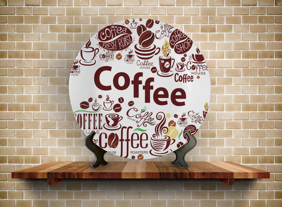 Prato Decorativo Coffee
