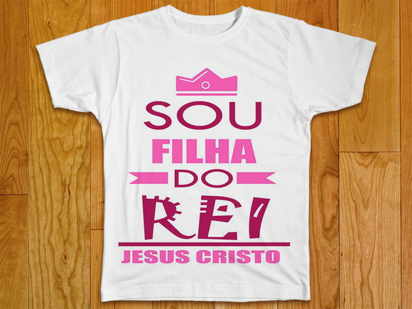 Camiseta Sou Filha do Rei Jesus Cristo
