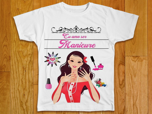 Camiseta Eu Amo Ser Manicure