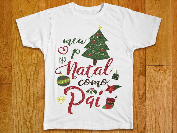 Camiseta Meu Primeiro Natal como Pai