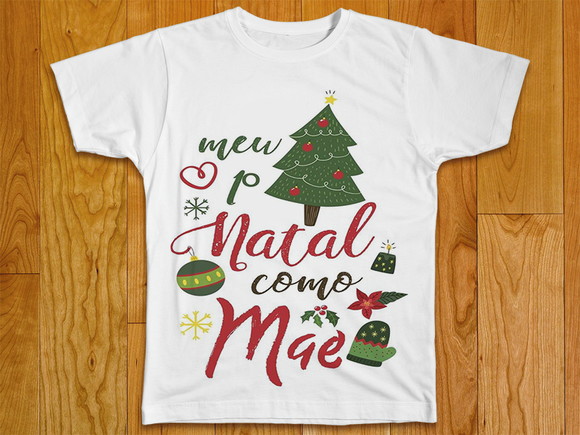 Camiseta Meu Primeiro Natal como Mãe