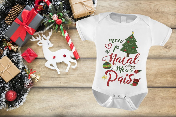 Body Infantil Meu Primeiro Natal