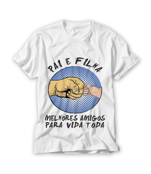 Camiseta Pai e Filha Melhores Amigos