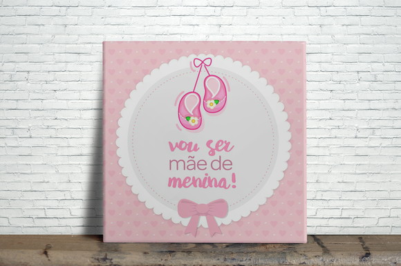 Azulejo Personalizado Vou Ser Mãe de Uma Menina