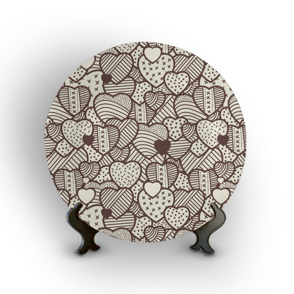 Prato Decorativo Corações