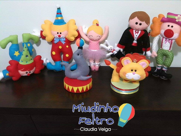 Circo em Feltro 7 Peças