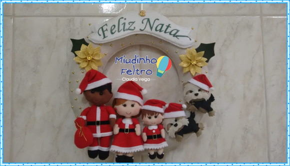 Guirlanda Natal Família Personalizada