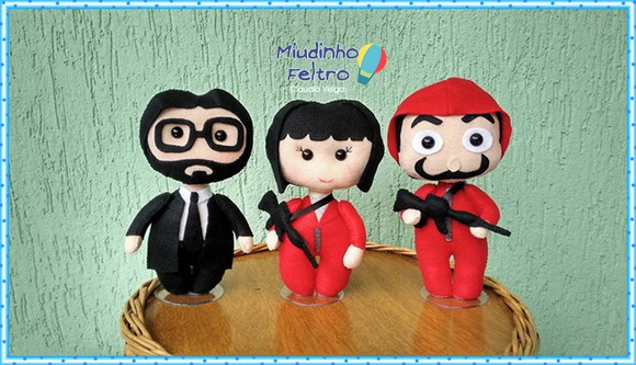 La Casa de Papel - Kit com 3 Personagens