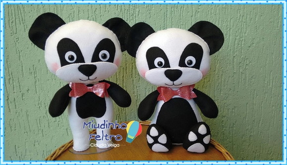 Panda em Feltro - Valor Unitário