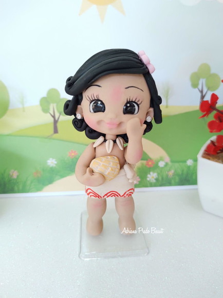 Aplique em Biscuit Tema Moana Baby