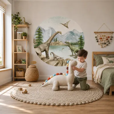 Adesivo de Parede Infantil Dinossauros Aquarela