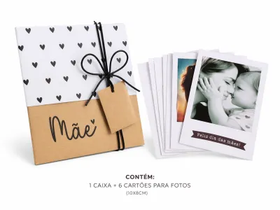 Caixa com Kit Fotos Personalizadas | Homenagem | Data Comemorativa | Presente Criativo