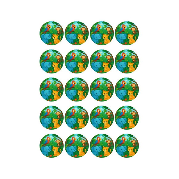 Adesivo Personalizado Latinha 5cm Animais Tropicais - Imagem 4