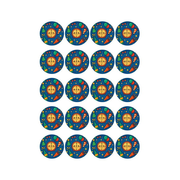 Adesivo Personalizado Latinha 5cm Ano Novo - Imagem 3