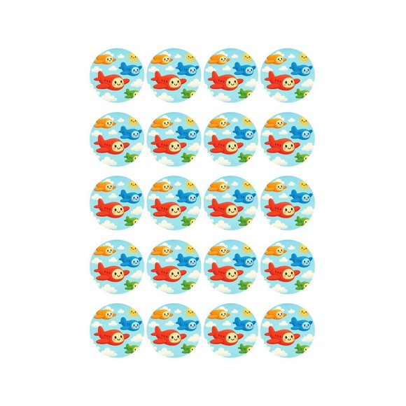 Adesivo Personalizado Latinha 5cm Aviões - Imagem 2