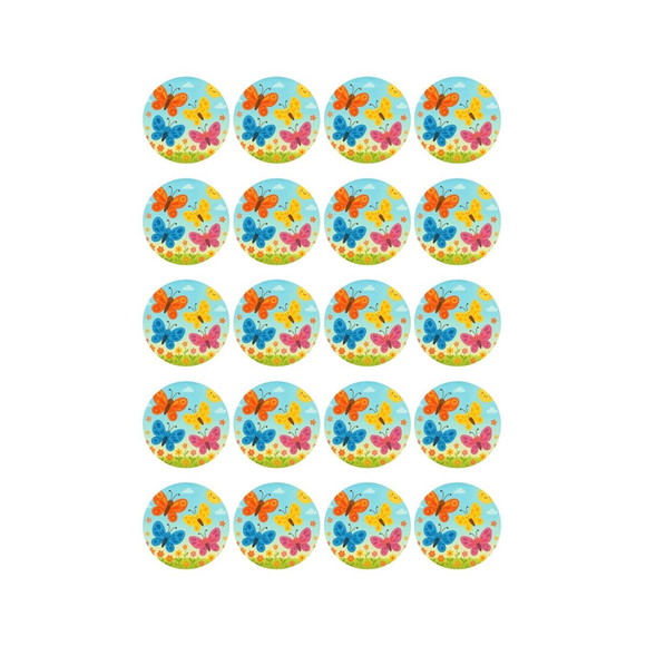 Adesivo Personalizado Latinha 5cm Borboletas