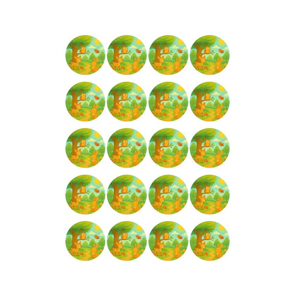 Adesivo Personalizado Latinha 5cm Bosque Encantado