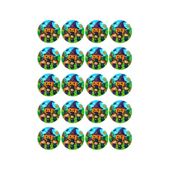 Adesivo Personalizado Latinha 5cm Bruxinhas Fofas - Imagem 4