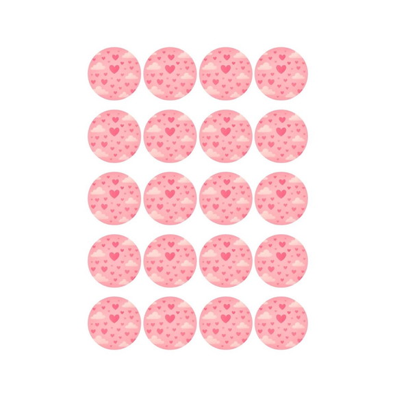 Adesivo Personalizado Latinha 5cm Céu Rosa - Imagem 3