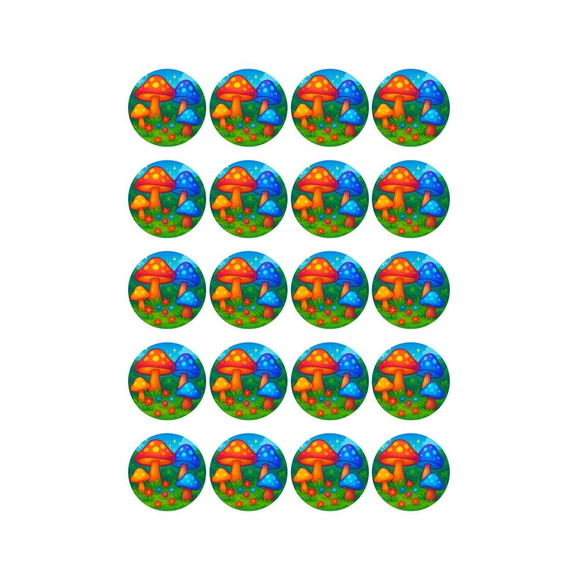 Adesivo Personalizado Latinha 5cm Cogumelos Mágicos - Imagem 4