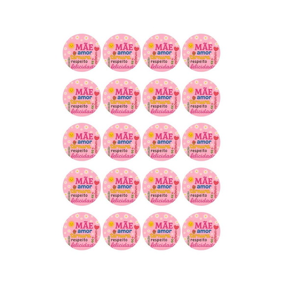Adesivo Personalizado Latinha 5cm Dia das Mães - Imagem 2
