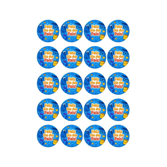 Adesivo Personalizado Latinha 5cm Dia dos Pais - Imagem 2