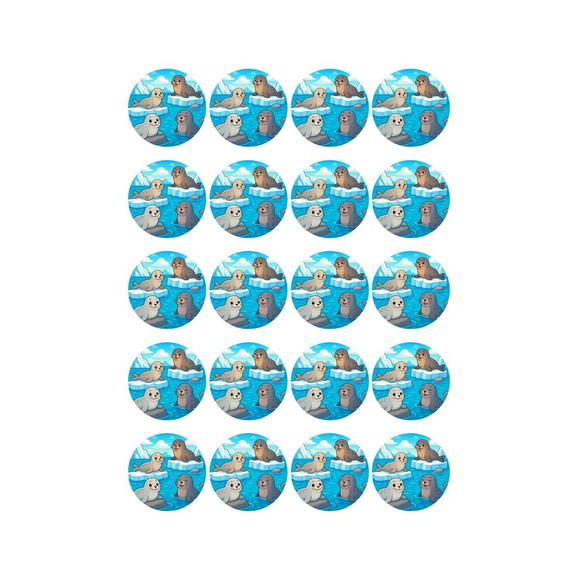 Adesivo Personalizado Latinha 5cm Focas - Imagem 4