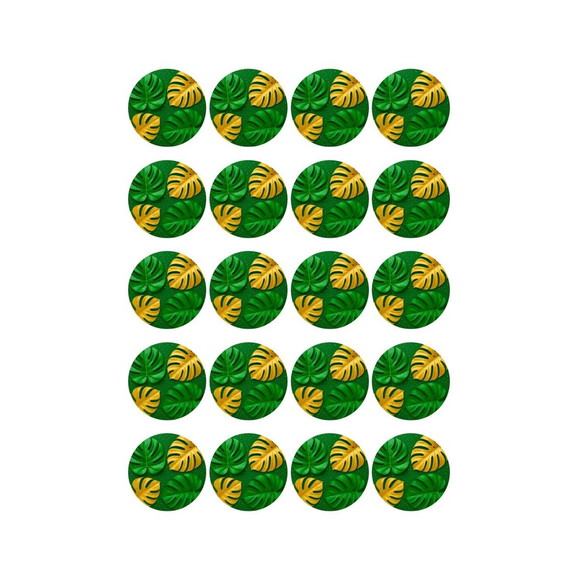 Adesivo Personalizado Latinha 5cm Folha Costela-de-adão - Imagem 4