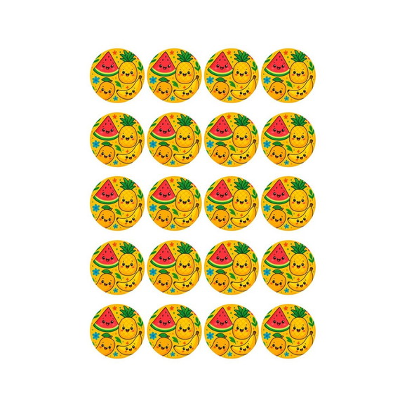 Adesivo Personalizado Latinha 5cm Frutas Tropicais - Imagem 5
