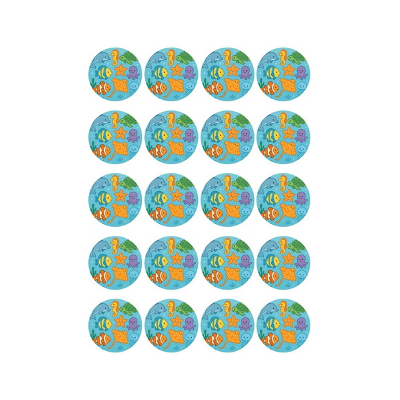Adesivo Personalizado Latinha 5cm Fundo do Mar - Imagem 4