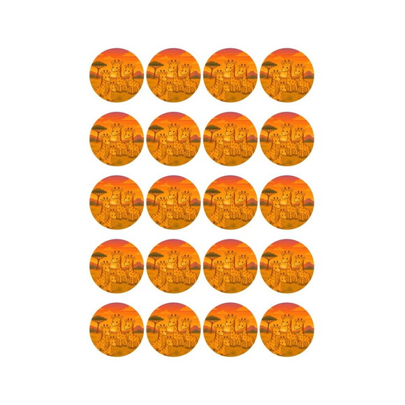 Adesivo Personalizado Latinha 5cm Girafinhas - Imagem 5