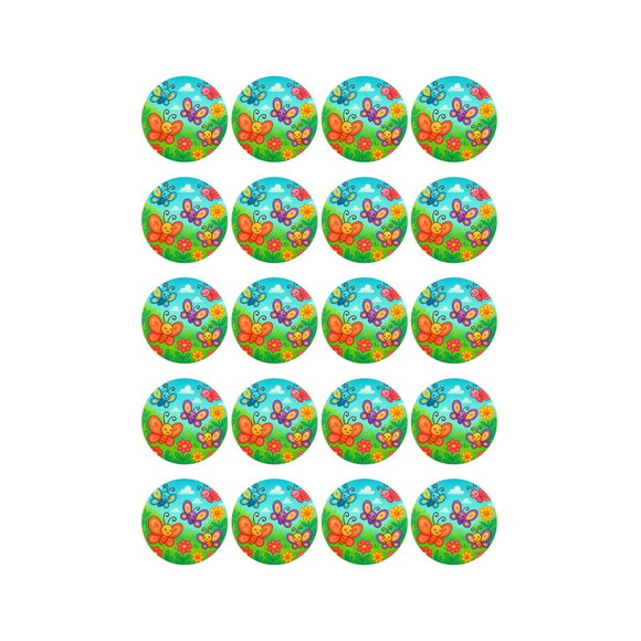 Adesivo Personalizado Latinha 5cm Jardim das Borboletas - Imagem 4