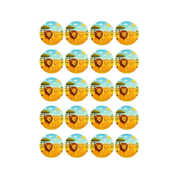 Adesivo Personalizado Latinha 5cm Leões - Imagem 4