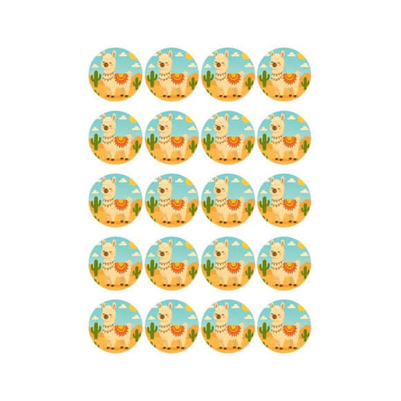 Adesivo Personalizado Latinha 5cm Lhama - Imagem 4