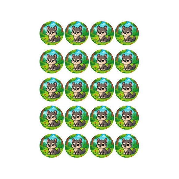 Adesivo Personalizado Latinha 5cm Lobinho - Imagem 4