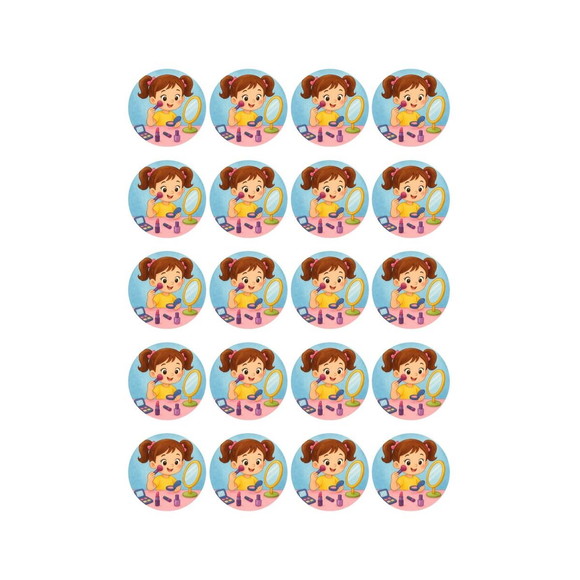 Adesivo Personalizado Latinha 5cm Maquiagem - Imagem 2