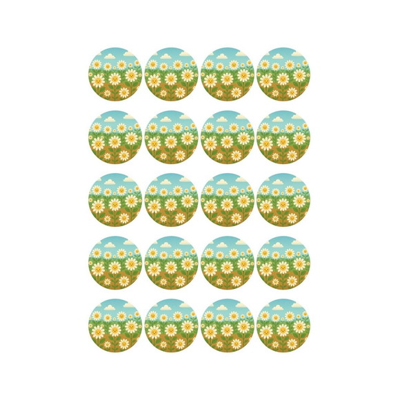 Adesivo Personalizado Latinha 5cm Margaridas