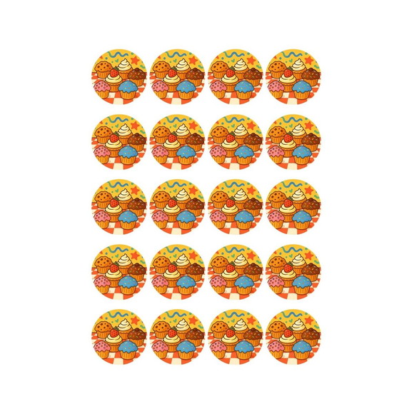 Adesivo Personalizado Latinha 5cm Muffins - Imagem 3