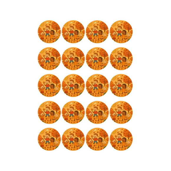 Adesivo Personalizado Latinha 5cm Outono Divertido - Imagem 2