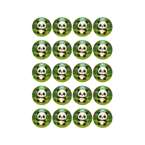 Adesivo Personalizado Latinha 5cm Panda Baby - Imagem 5