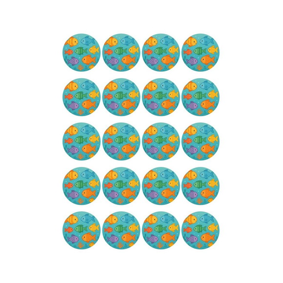 Adesivo Personalizado Latinha 5cm Peixinhos Coloridos