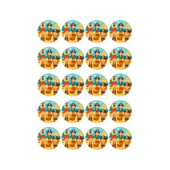Adesivo Personalizado Latinha 5cm Piratas - Imagem 3