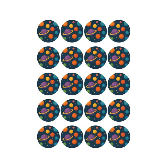 Adesivo Personalizado Latinha 5cm Planetas Coloridos - Imagem 3