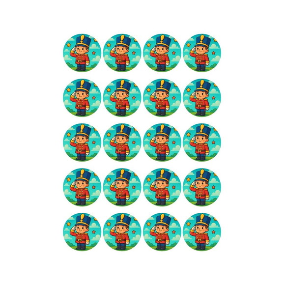 Adesivo Personalizado Latinha 5cm Soldadinho de Chumbo