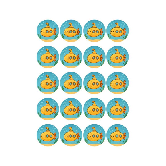 Adesivo Personalizado Latinha 5cm Submarino - Imagem 4