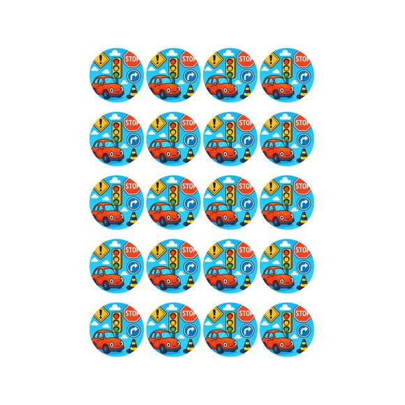 Adesivo Personalizado Latinha 5cm Trânsito - Imagem 5