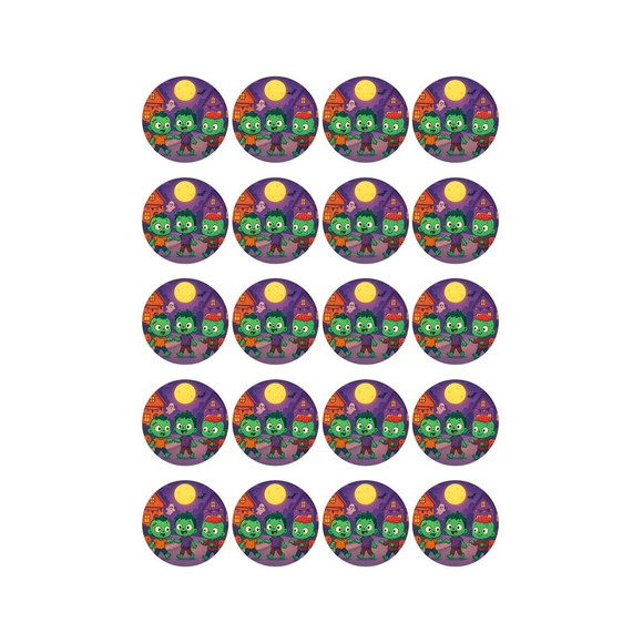 Adesivo Personalizado Latinha 5cm Zumbis Fofinhos - Imagem 5